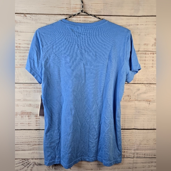 NWT Calvin Klein Performance Solid Blue Womens Size Small Shortsleeve Tee - Picture 4 of 5